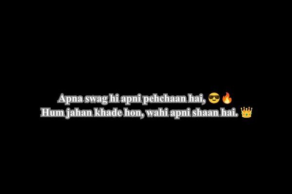 Swag Shayari