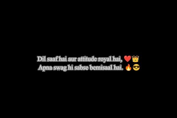 Swag Shayari