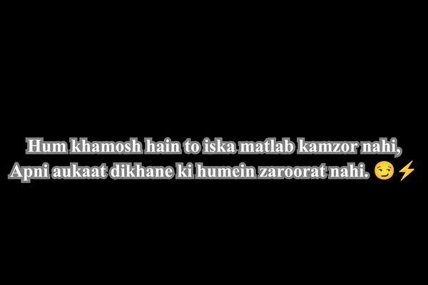 Badmashi Shayari Attitude