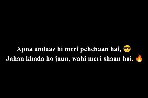 Boys Attitude Shayari in Hindi 2026